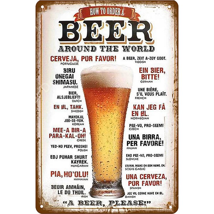 Cold Drinks Beer - Vintage Tin Signs/Wooden Signs - 20*30cm/30*40cm