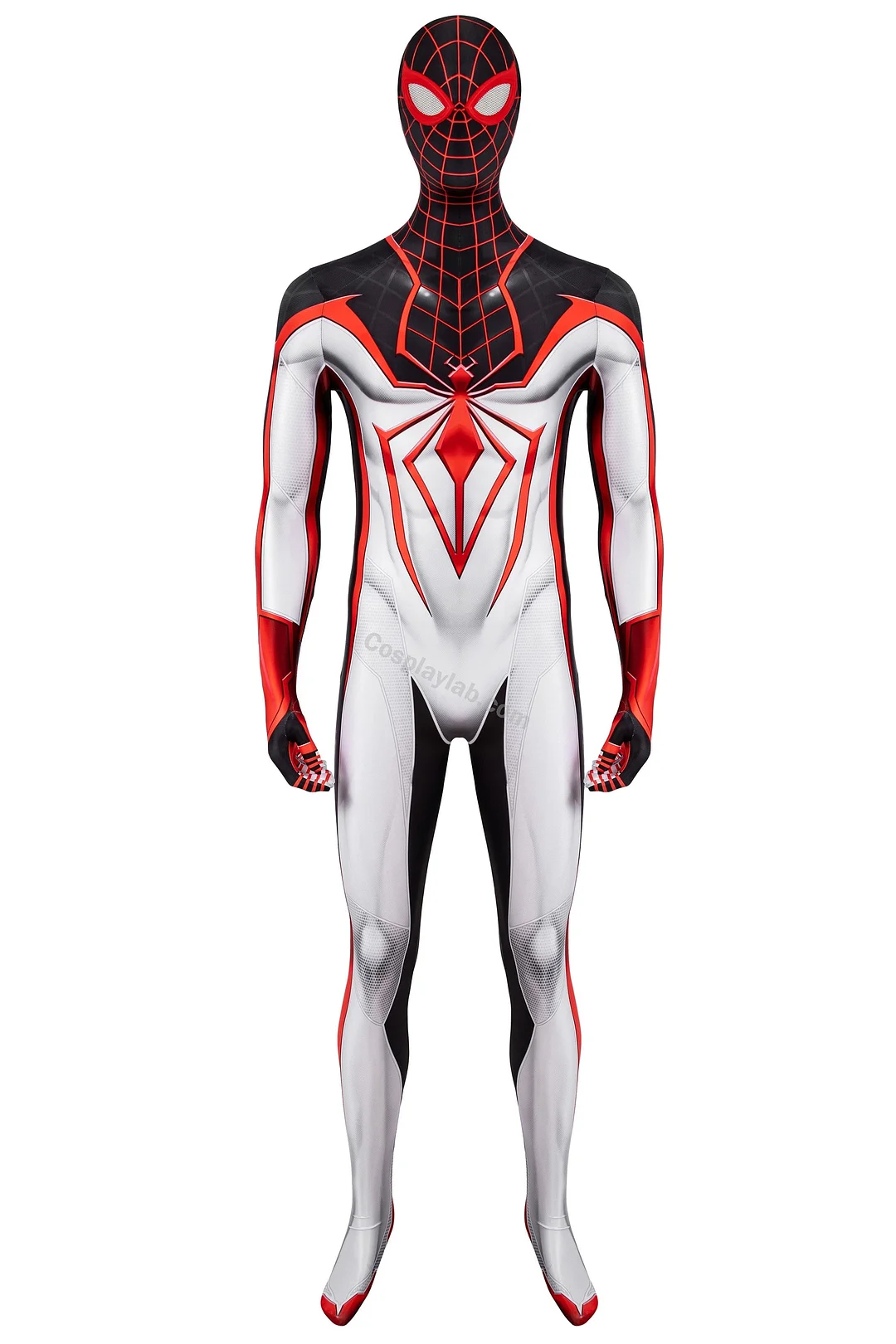 Spider-man Tracksuit The Latest Spiderman Miles Morales White Cosplay Jumpsuit Costume