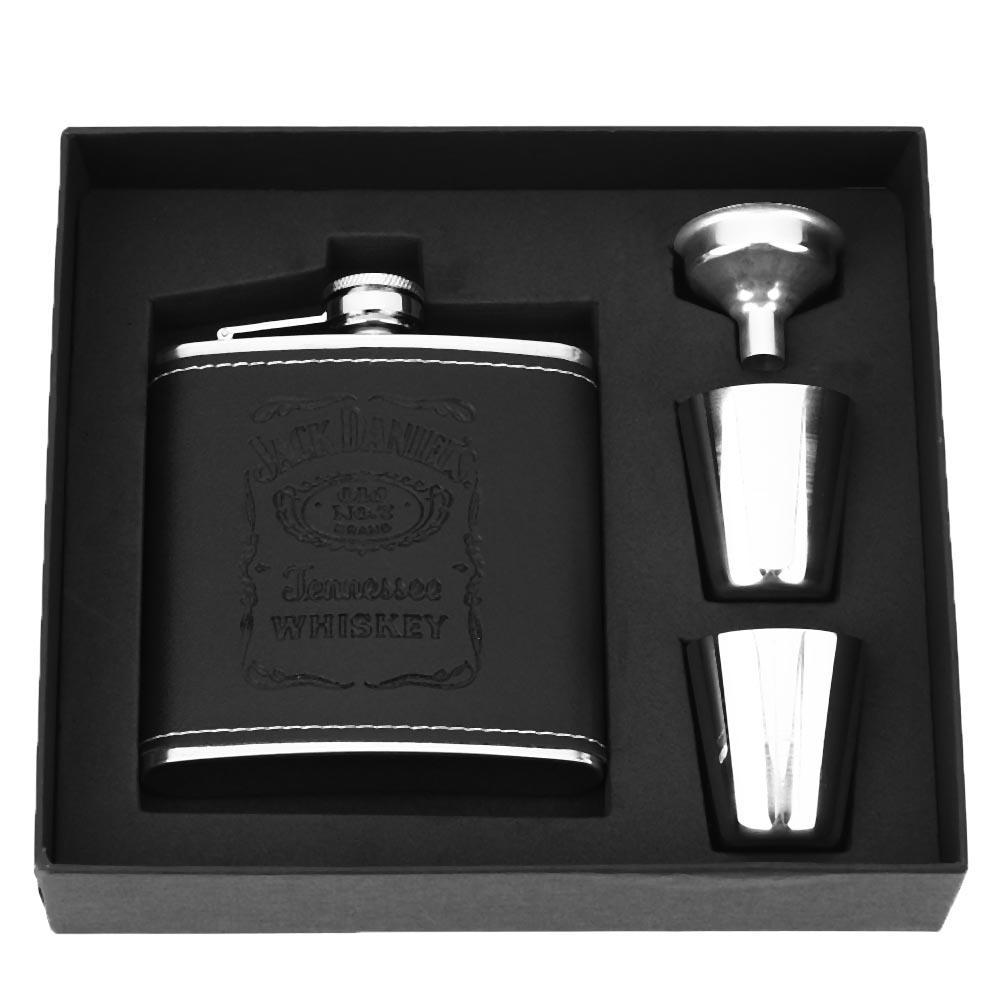 Stainless Steel Leather Whiskey Flagon Wine Bottle Hip Flask Set with Cups, 501 Original
Stainless Steel Leather Whiskey Flagon Wine Bottle Hip Flask Set with Cups, 501 Original
