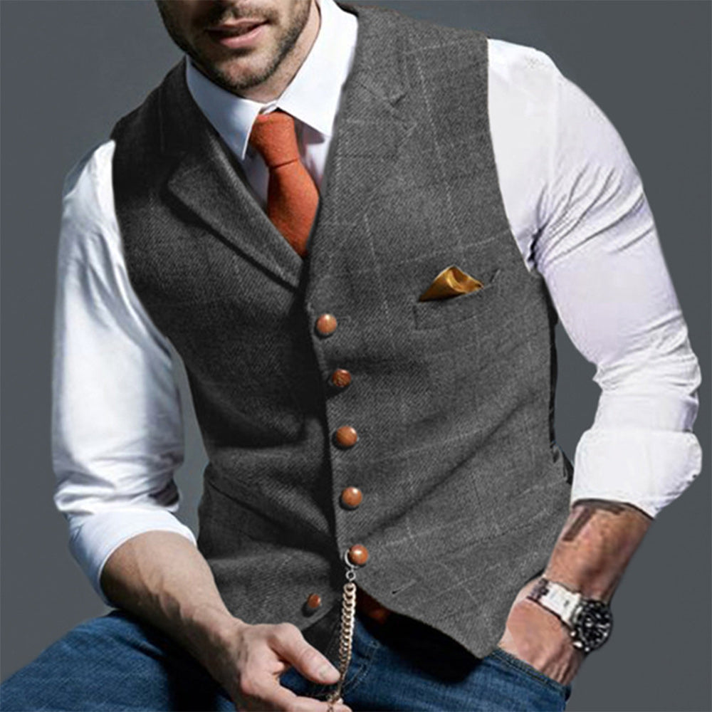 Camicia casual da uomo in flanella scozzese