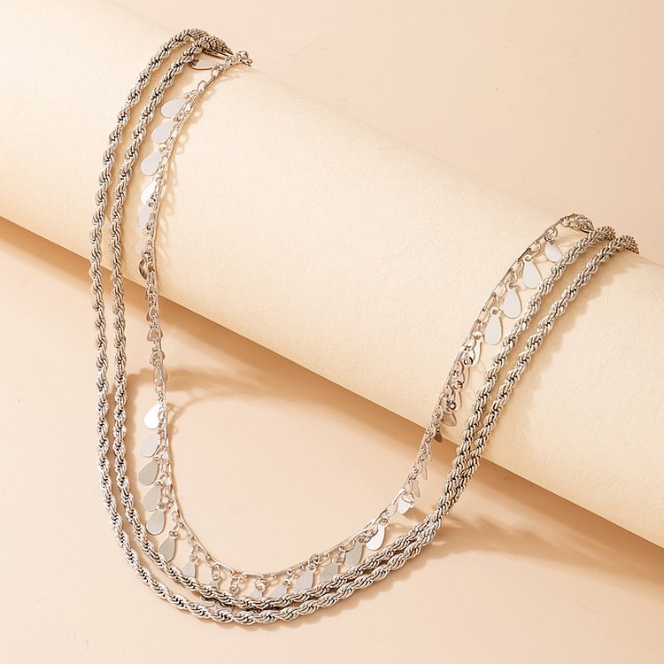 Comstylish Multi layer Geometric Fashion Casual Necklace