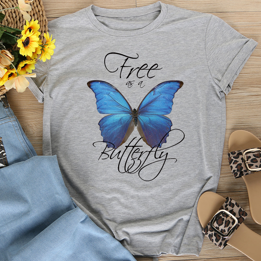 HMD Free as a Butterfly T-Shirt Tee-06443-Guru-buzz