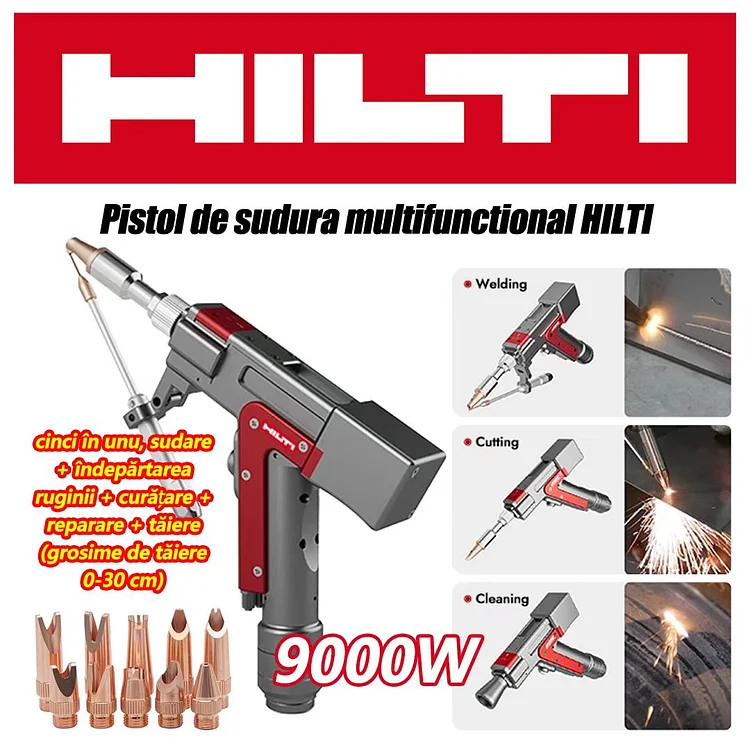 Pistol de sudura multifunctional HILTI, super putere 9000W, functie 5 in 1