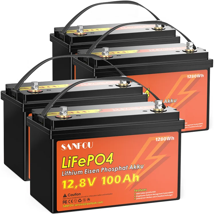 SANFOU 12.8V 100Ah Lifepo4 Battery Pack 4