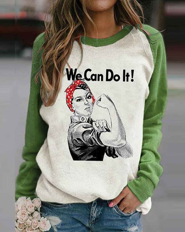 Letter Printed Casual Sweatshirt