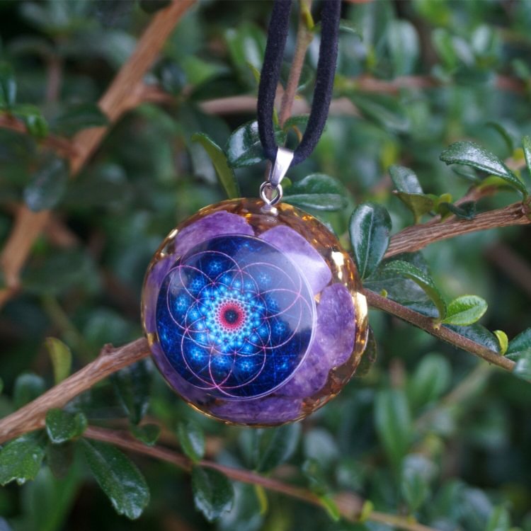 YOY-Charoite EMF Protection Reiki Meditation Orgonite Pendant