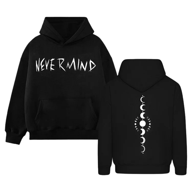 BTS Jimin Tattoo Nevermind and Moon Phases Hoodie