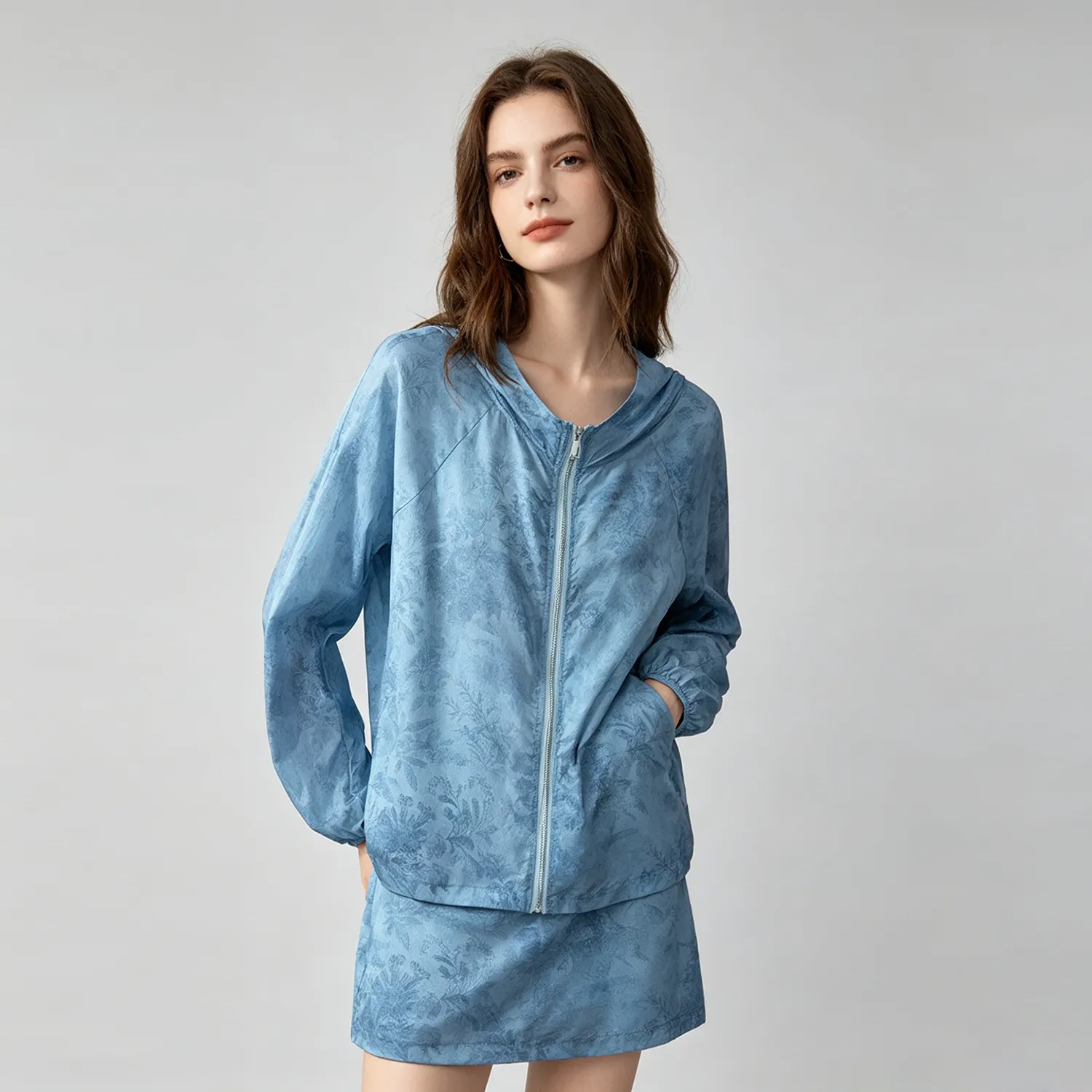 100% Silk Jacket UV Protection Zip-Up Lightweight For Women REAL SILK LIFE