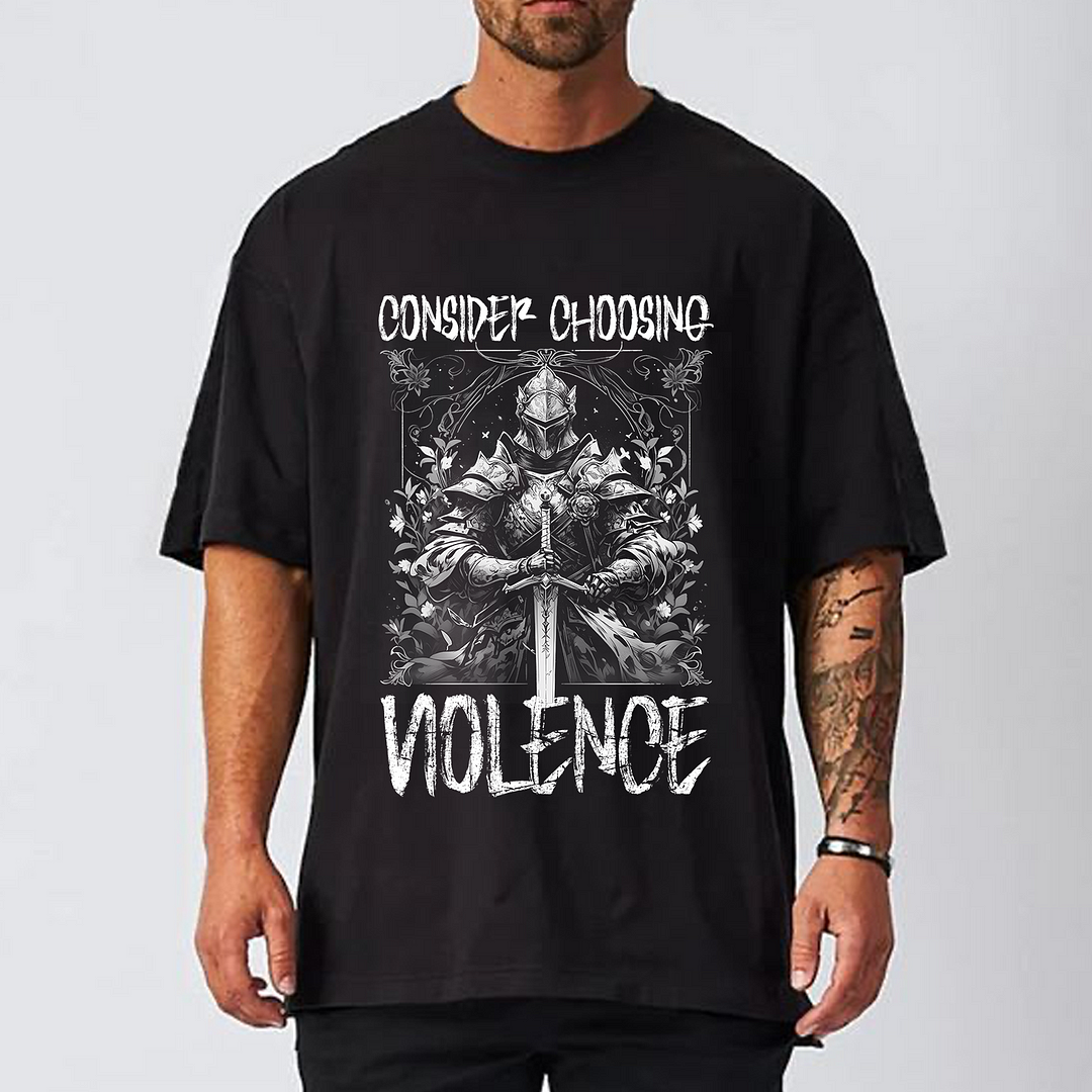 Consider Choosing Violence Men's Short Sleeve T-shirt-JRSEE