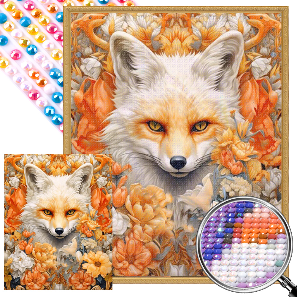 5D Diamond Painting Animal Fox Full Round