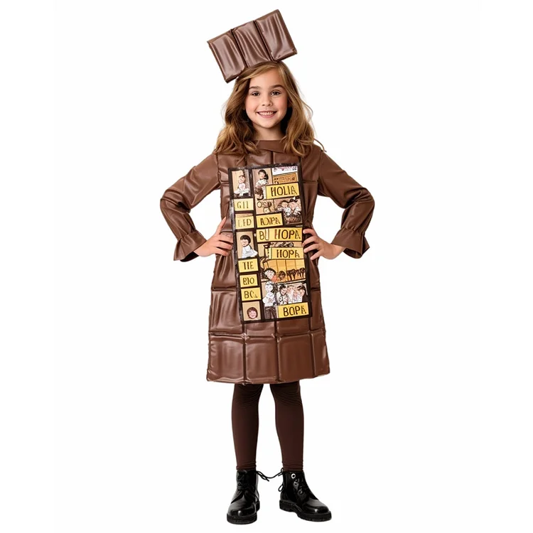 Kids Children Charlie And The Chocolate Factory Chocolate Outfits Cosplay Costume Halloween Carnival Suit