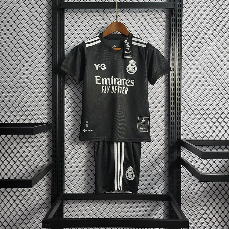 2022-23 Kids Real Madrid Black Y3 Benzema vini jr. KROOS MODRIC Football jersey