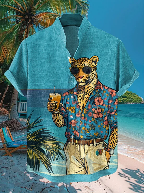 Men's Mr. Leopard's Vacation Art Print Shirt