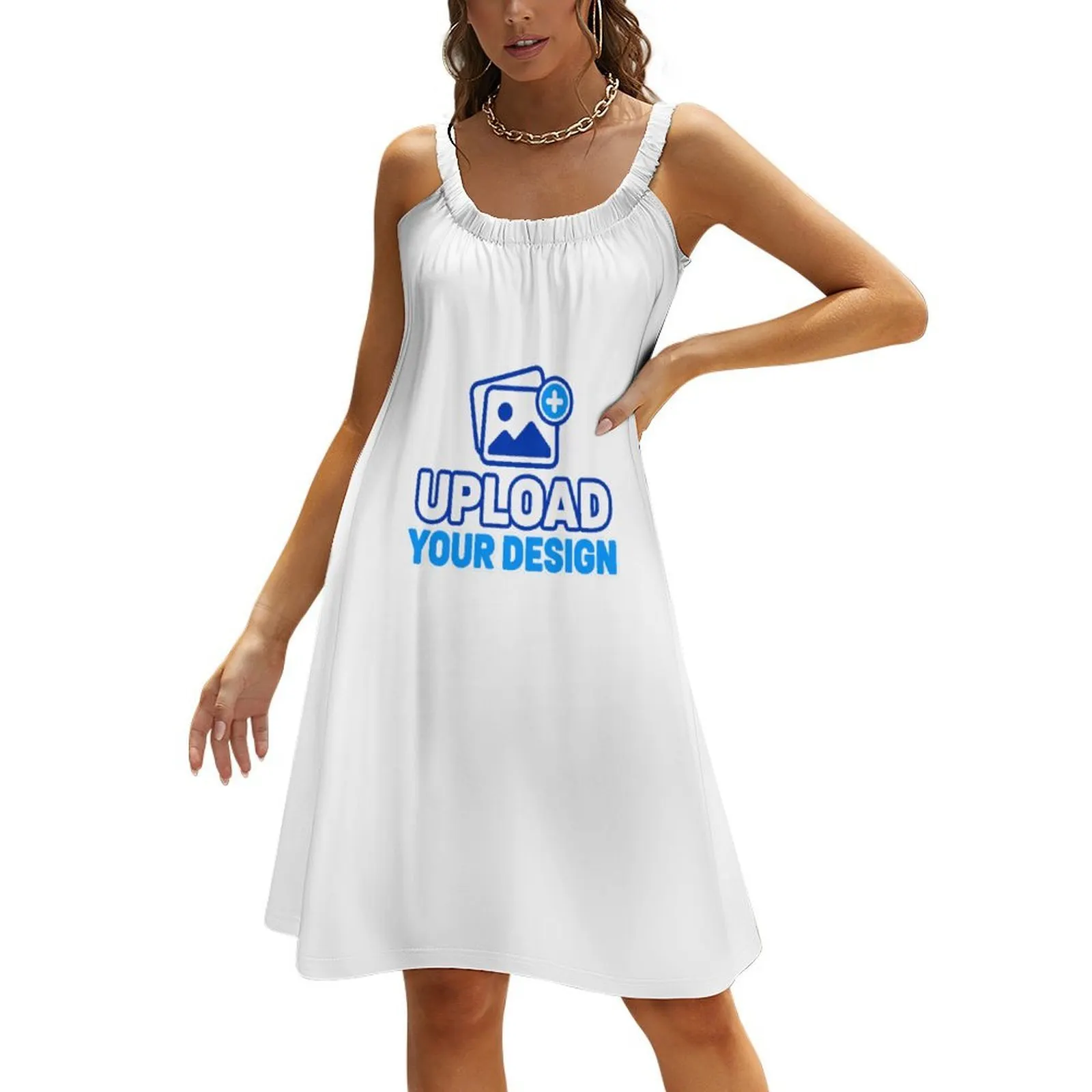 Custom Elastic-Strap Sleeveless Fitted Dress product image 9