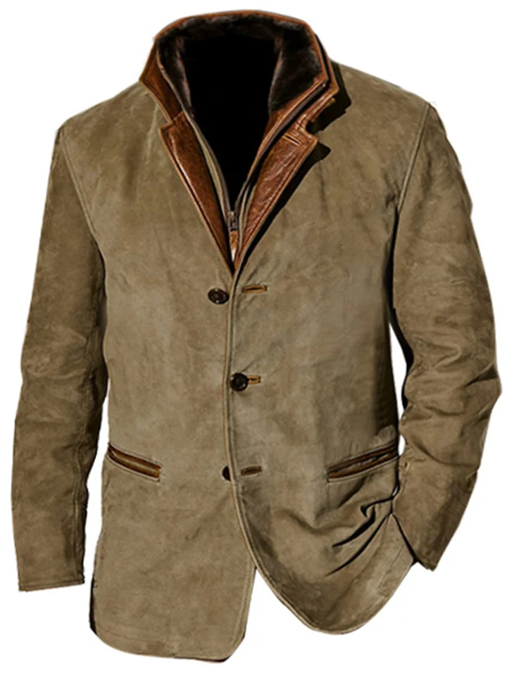 Heavy Work Vintage Michigan Workwear Single-breasted Zipper Lapel Milled Jacket Men and Women Vintage Casual Jacket-JRSEE
