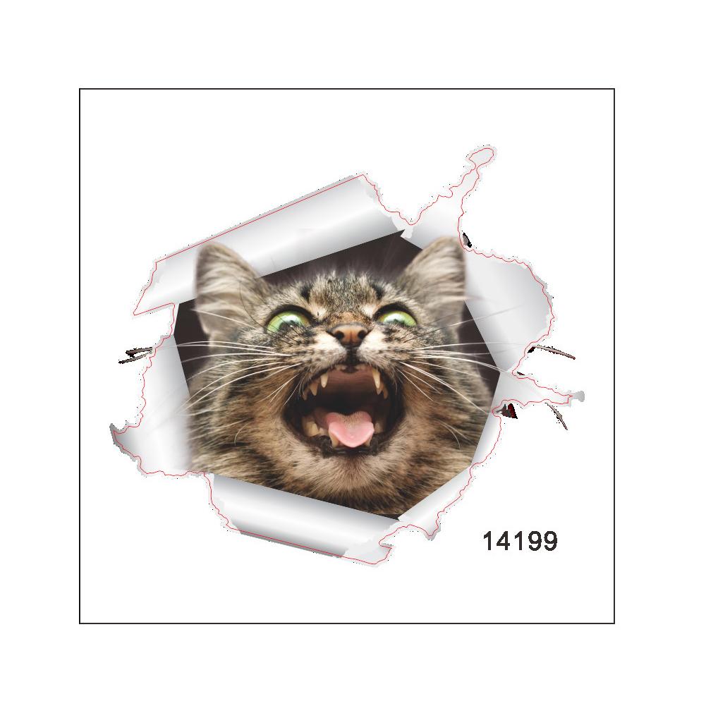 14199 Cat Vivid 3D Smashed Switch Wall Sticker Bathroom Kicthen Decorative, 501 Original
14199 Cat Vivid 3D Smashed Switch Wall Sticker Bathroom Kicthen Decorative, 501 Original