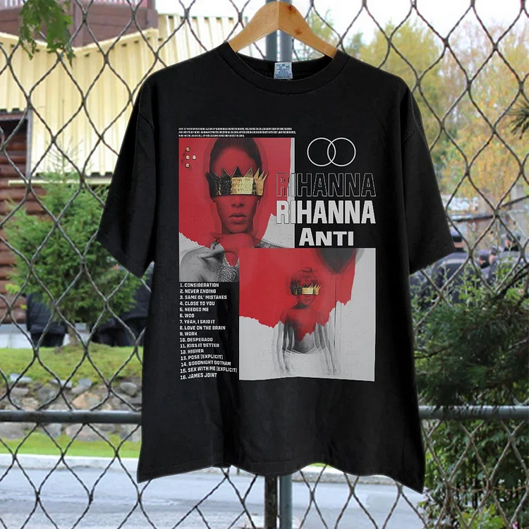 Rihanna Print Casual T-shirt