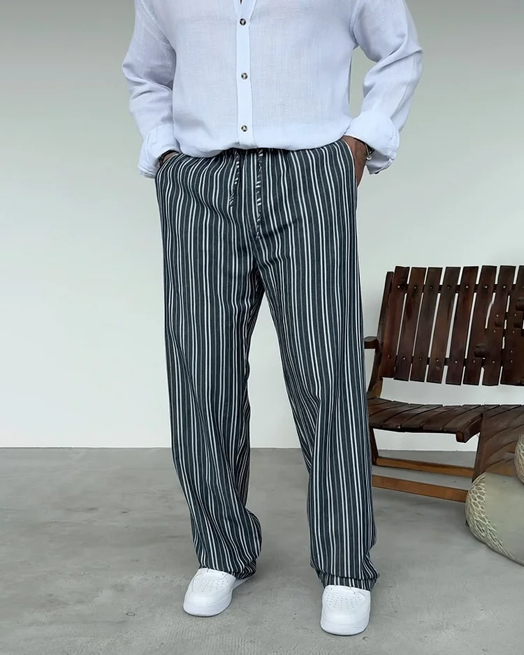 Striped Printed Men's Jogging Pants