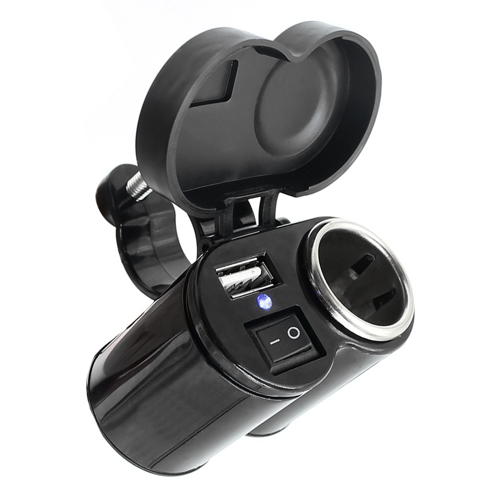 CS-313 Motorcycle Handlebar USB Charger Cigarette Lighter Socket w/ Switch, 501 Original
CS-313 Motorcycle Handlebar USB Charger Cigarette Lighter Socket w/ Switch, 501 Original