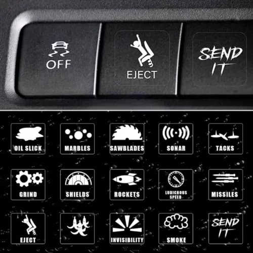 Dronehint Car Window Buttons Sticker Instrument Panel Console Switch Sticker Accessories (For: Acura) Parts