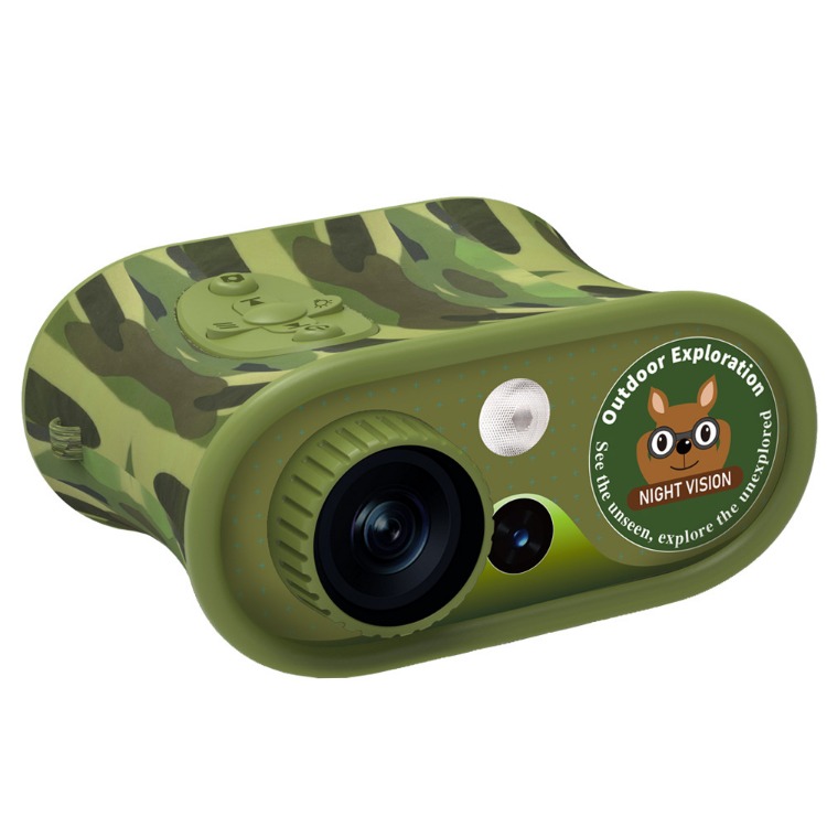 BekinTek Kids Night Vision Binoculars Rechargeable Digital Telescope NVG Infrared Goggles Full Dark Observing Scope 7x IR Adjustment 8x Zoom 2.5K Video Playback 48M Photo 2.4 Inches Large HD Screen with 32G TF Card for Children Day Night Camping Hiking 18