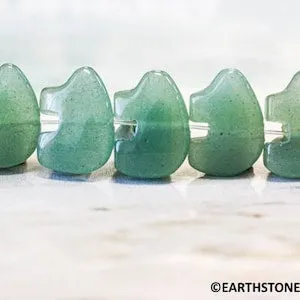 pornhint Pornhint M/ Aventurine 10x14mm/ 8x12mm Zuni Fetish Style Bear Beads 7.5" strand Natural quartz gemstone beads For Jewelry Making