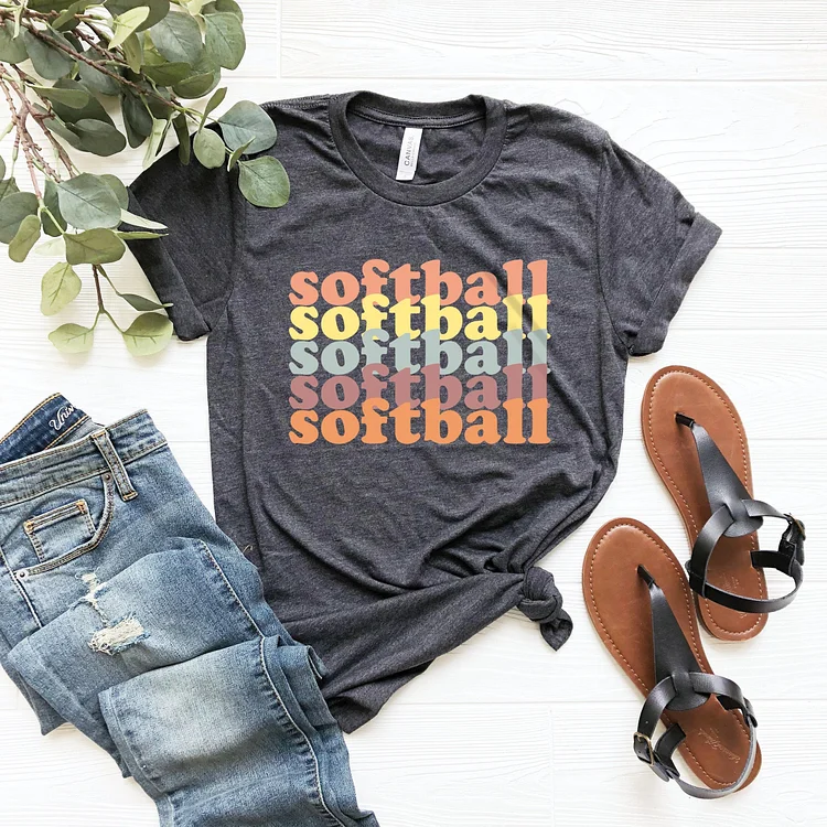 Softball Mom Tie Dye Bleached Shirt