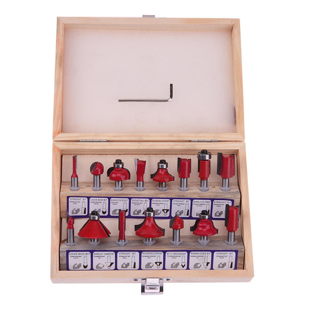 15pcs Router Bit Set Kit Shank Tungsten Carbide Rotary Tool Wood Case Box, 501 Original
15pcs Router Bit Set Kit Shank Tungsten Carbide Rotary Tool Wood Case Box, 501 Original