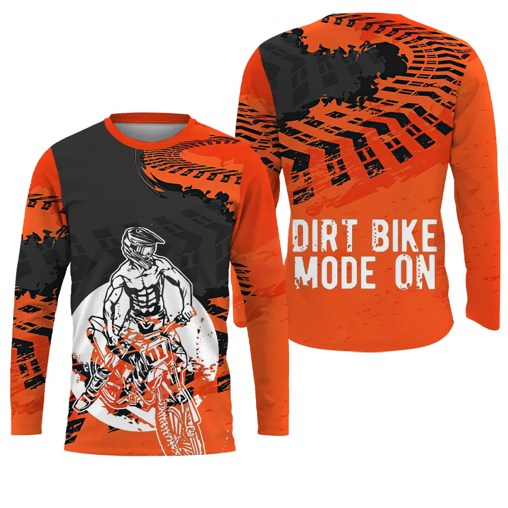 Dirt Bike Mode On Full Printed Long Sleeve T-shirt - Devcarry