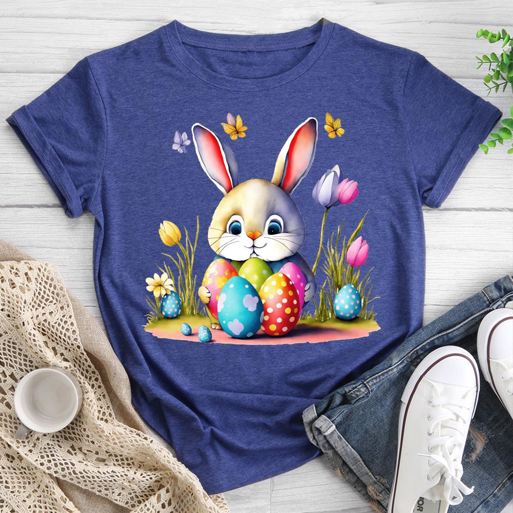 Happy Easter Round Neck T-shirt-0025363-Guru-buzz