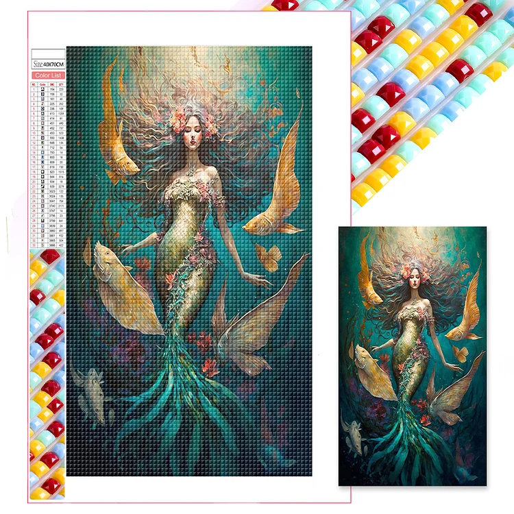 Mermaid - Full Square - Diamond Painting(45*75cm)