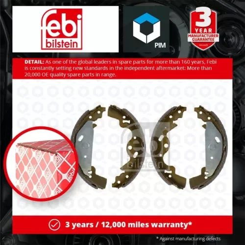 Dronehint Brake Shoes Set fits LAND ROVER FREELANDER L314 2.0D 98 to 06 SFS000030 Febi New Parts