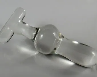 pornhint Pornhint Medium Glass T-Handle Hourglass Kegel Dildo / Butt Plug Sex Toy
