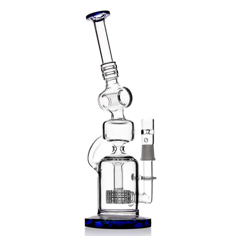 The Double Chamber Matrix Perc Recycler Bong With Cylinder Handle
