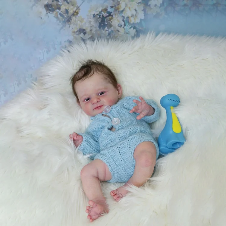  [New Series] 20'' Lifelike Reborn Toddler Baby Doll Girl Dama with Blue Eyes Opened - Reborndollsshop®-Reborndollsshop®