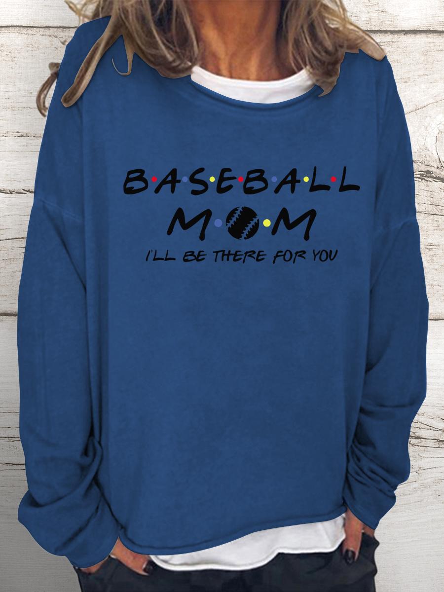 Baseball mom Women Loose Sweatshirt-Guru-buzz