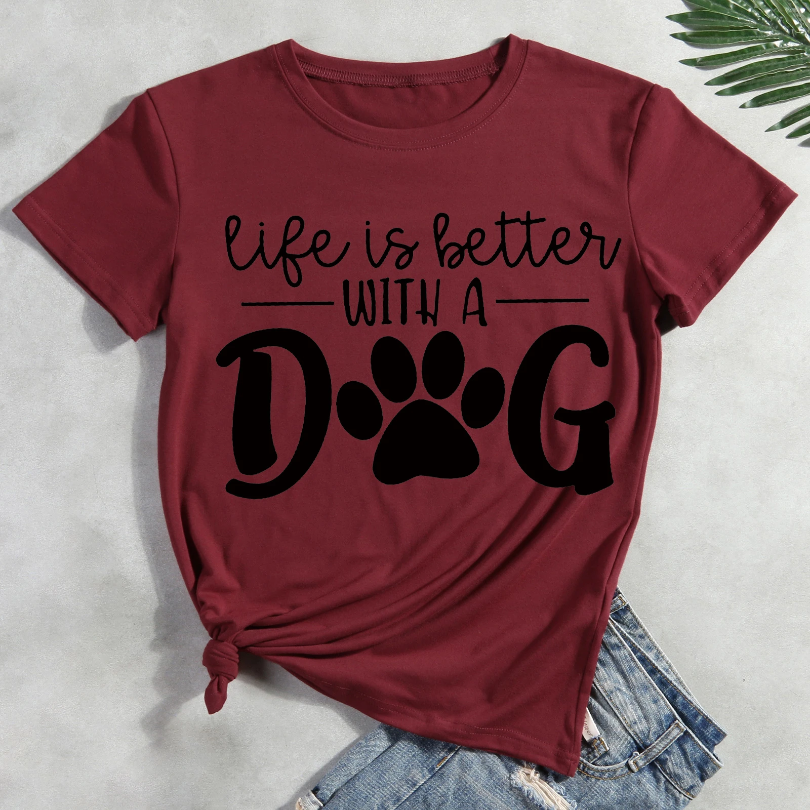 LIFE IS ETTER WITH MY DO  Pet Animal Lover T-shirt Tee -01695-CB-Guru-buzz