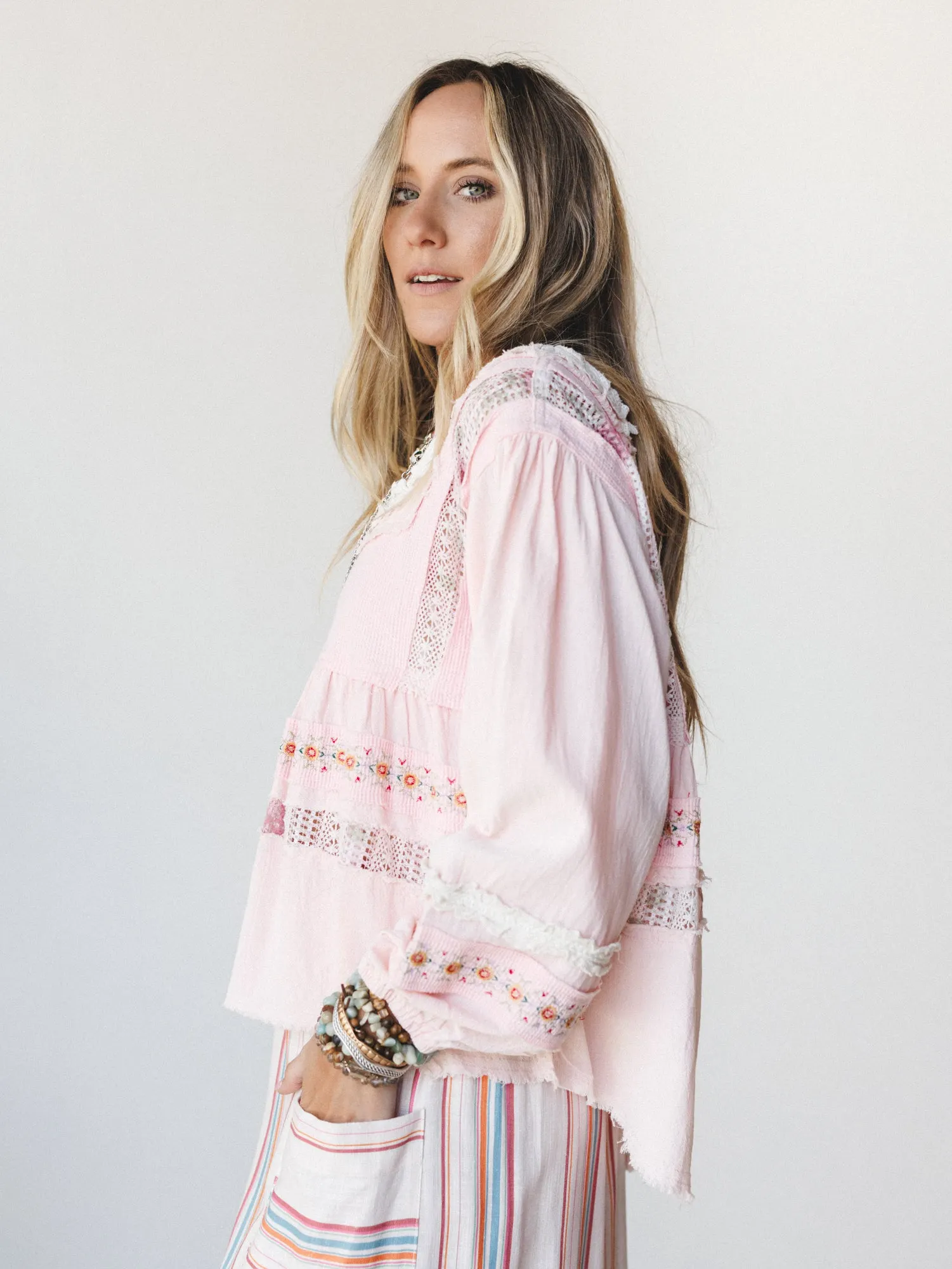 Willow Ways Blouse - Blush Multi