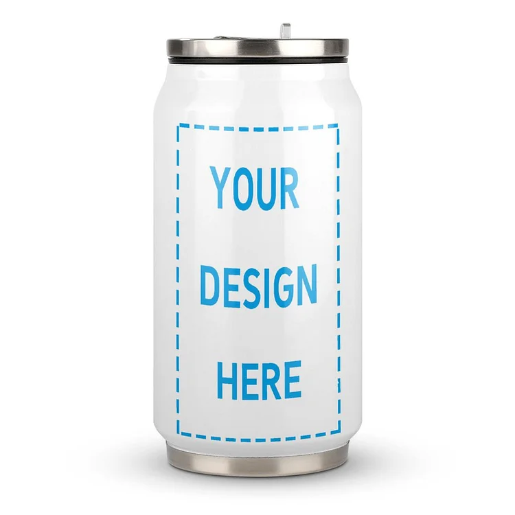 Personalized Stainless Steel Drink Cups with Lids and Straw