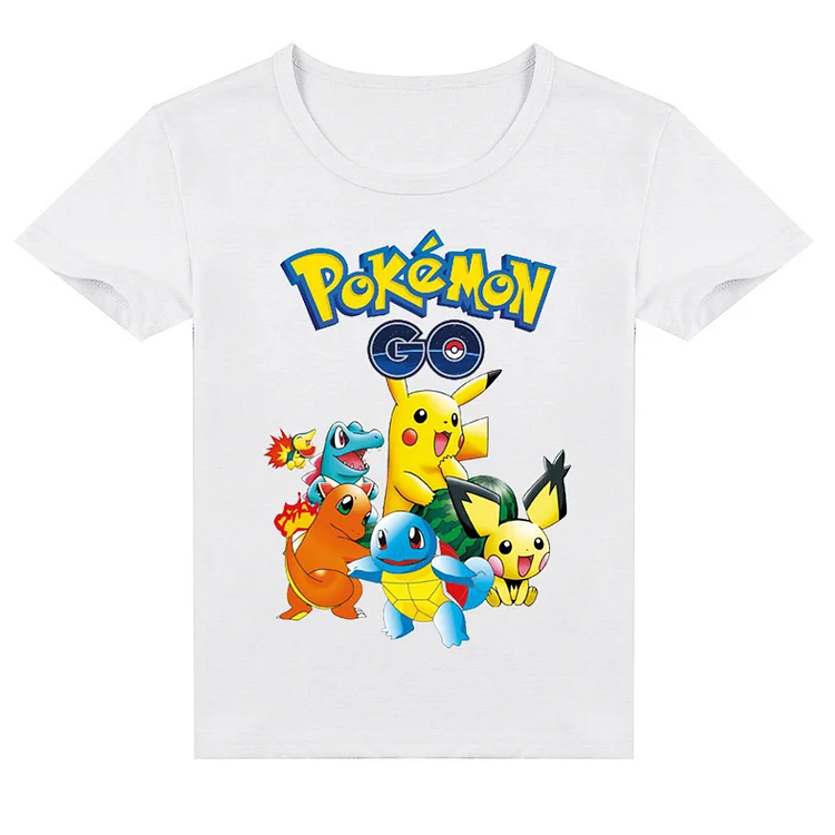 Mayoulove Pokémon T-Shirt - Catch 'Em All! Pikachu, Charmander & More - Cute & Comfy - for Kids & Parents Alike-Mayoulove