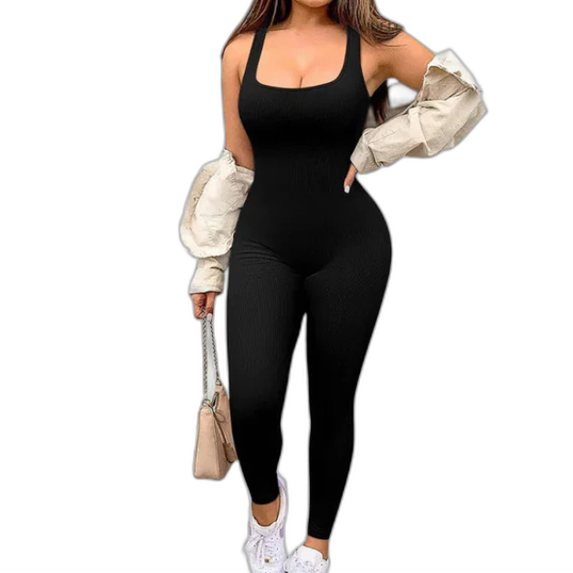 One Piece Ribbed Jumpsuit