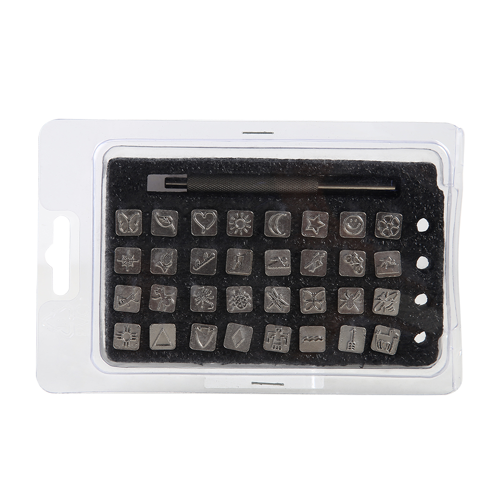 32pcs Zinc Alloy Graphic Stamp Punch Set Leather Craft Carving Seal Tools, 501 Original
32pcs Zinc Alloy Graphic Stamp Punch Set Leather Craft Carving Seal Tools, 501 Original