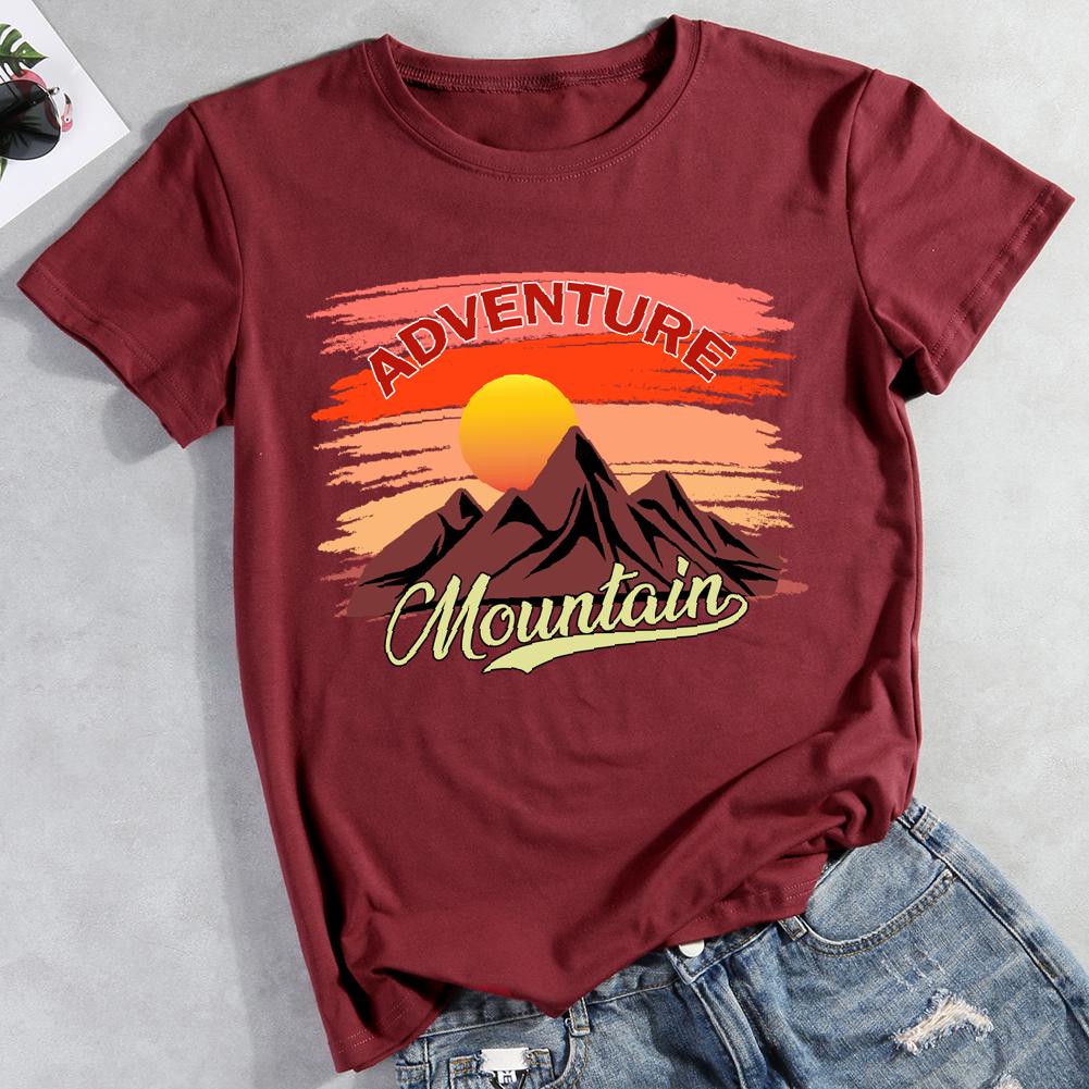 Adventure mountain Round Neck T-shirt-0025867-Guru-buzz