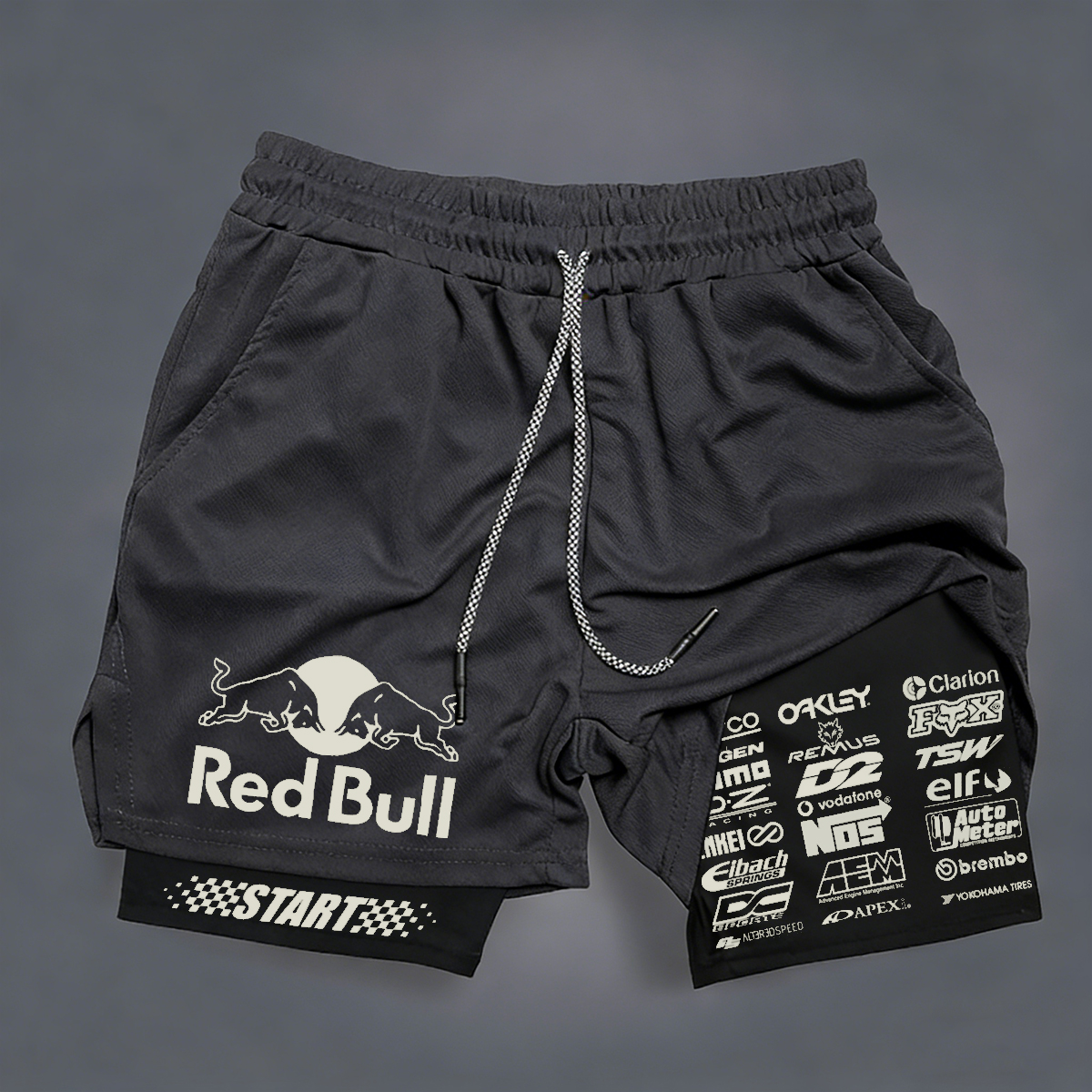 Luminous Logos Design Racing Shorts