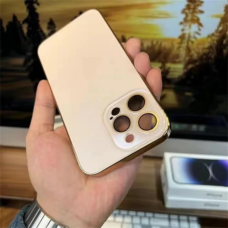 Electroplated Matte Acrylic Tempered Glass For iPhone Protective Case