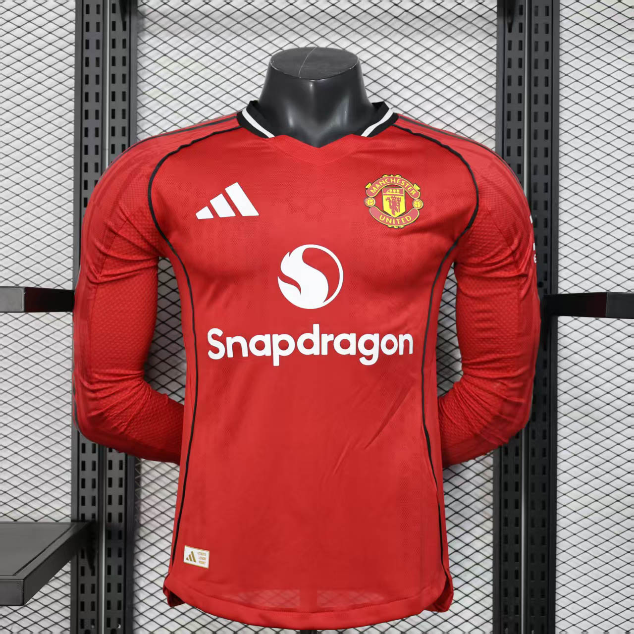 2025-2026 Long Sleeve Player Version Manchester United Home Football Shirt 1:1 Thai Quality- Maxi Kits
