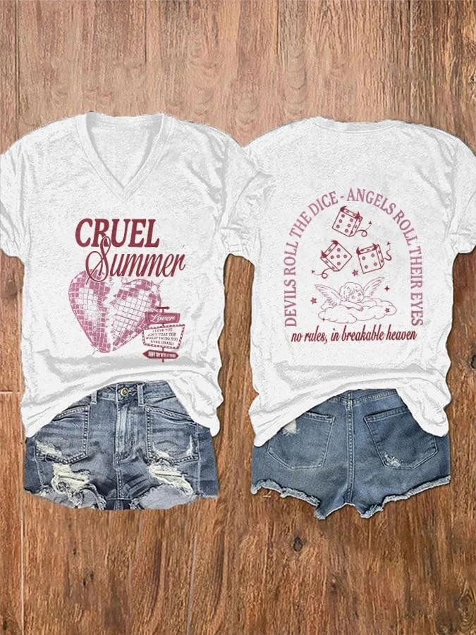 BUY 3 GET 10% OFFWomen's Cruel Summer Print T-Shirt