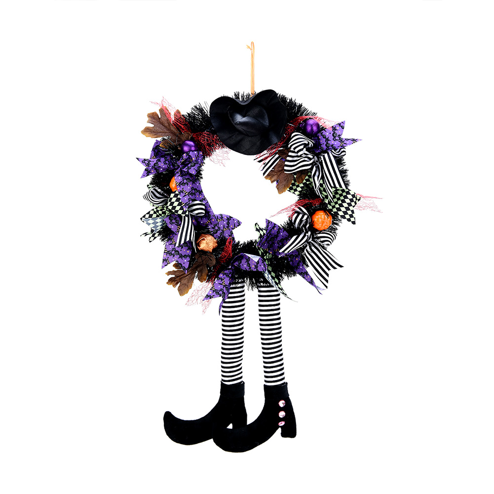 Halloween Wreath with Artificial Maple Leaf Witch Hat Leg for Door Hanging, 501 Original
Halloween Wreath with Artificial Maple Leaf Witch Hat Leg for Door Hanging, 501 Original