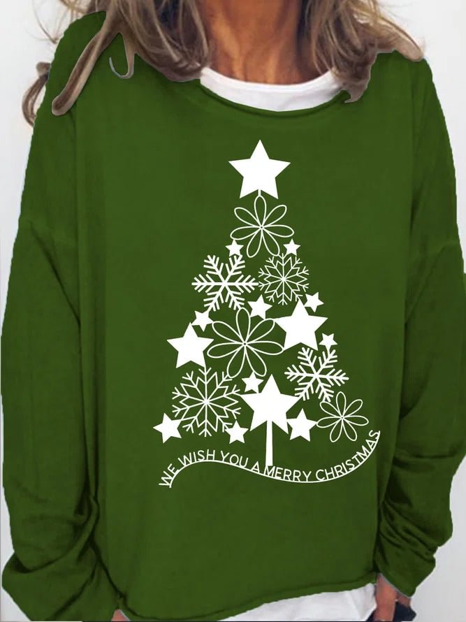 Womens We wish You a Crew Neck Sweatshirts socialshop