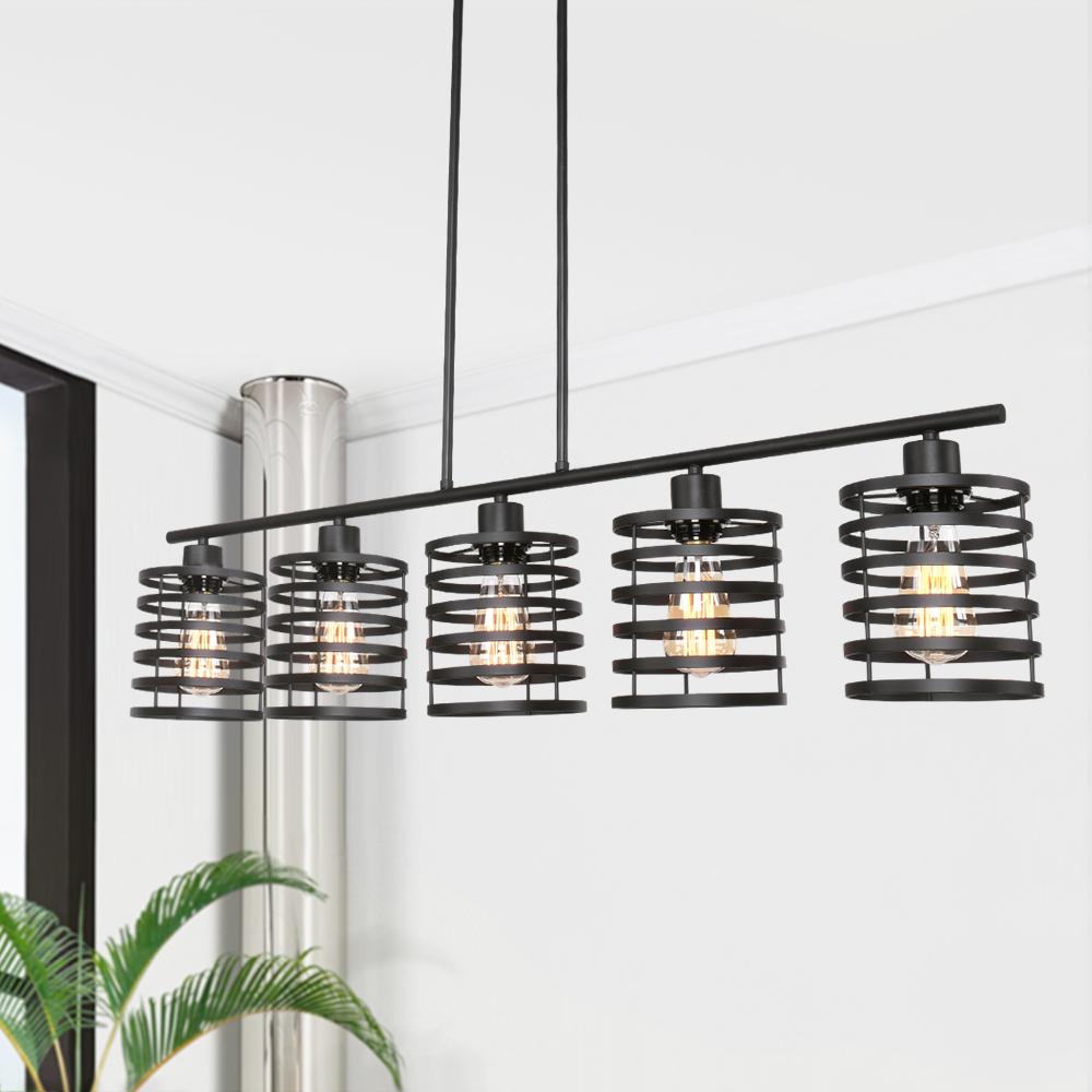 5-light Kitchen Island Linear Pendant Lighting